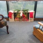 A local school group made  this fireplace for Iuka patrons to enjoy.