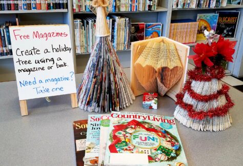Magazine Book Craft! These were created by the Tishomingo Friends of the Library president, Jorja Patty.