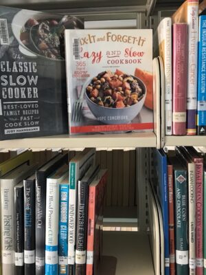 The Burnsville Library has two slow cooker books for checkout.