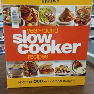 This slow cooker book is available for checkout at the Tishomingo Library.
