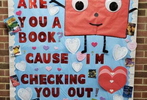 Diane shows us some love by creating these amazing bulletin boards for our patrons at the Corinth Library!