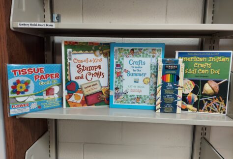 Craft books available for checkout at the Belmont Library.