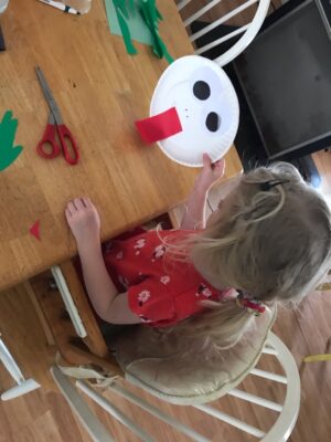 Spring Craft was supposed to be a green frog 🐸 but we didn't have green paint, green marker or green crayon 🖍 so we did what we could with what we had and still had a fun time! 🙂