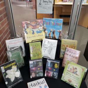 A Corinth display In recognition of World Poetry Day