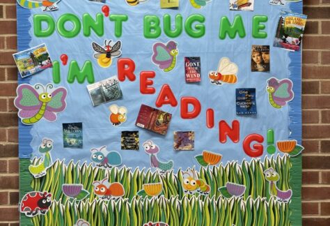 Corinth Library March 2022 Bulletin Board 🐛