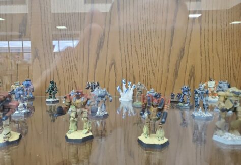 Nathan Horn Mini Figurine Display at the George E. Allen Library