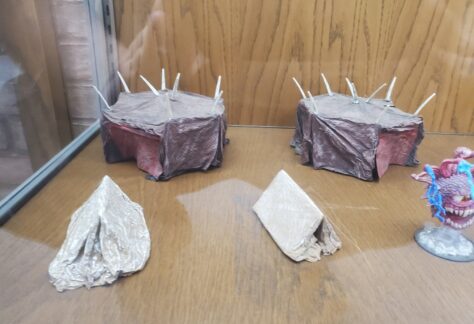 Nathan Horn Mini Figurine Display at the George E. Allen Library