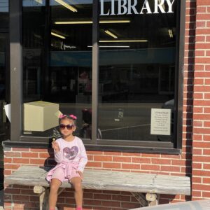 Bella loves coming to the Tishomingo library!