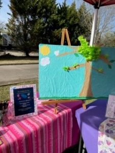 Iuka Library booth at Jaybird Market