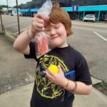 This is Kayden.  He met his reading goal and earned a popsicle at Tish Nutrition.  It’s mango flavor.