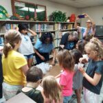 Lena Mitchell from the Master Gardners presented a program about seeds at the BE Library on June 27th. She instructed the children on how to plant seeds.