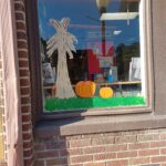 Stacy's first attempt at window painting. She says she needs more practice, we think it looks great!